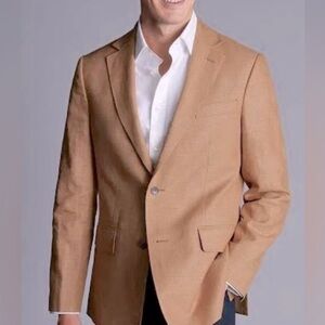 Chaps Wool Silk Cashmere Blazer Camel Color Size 48R